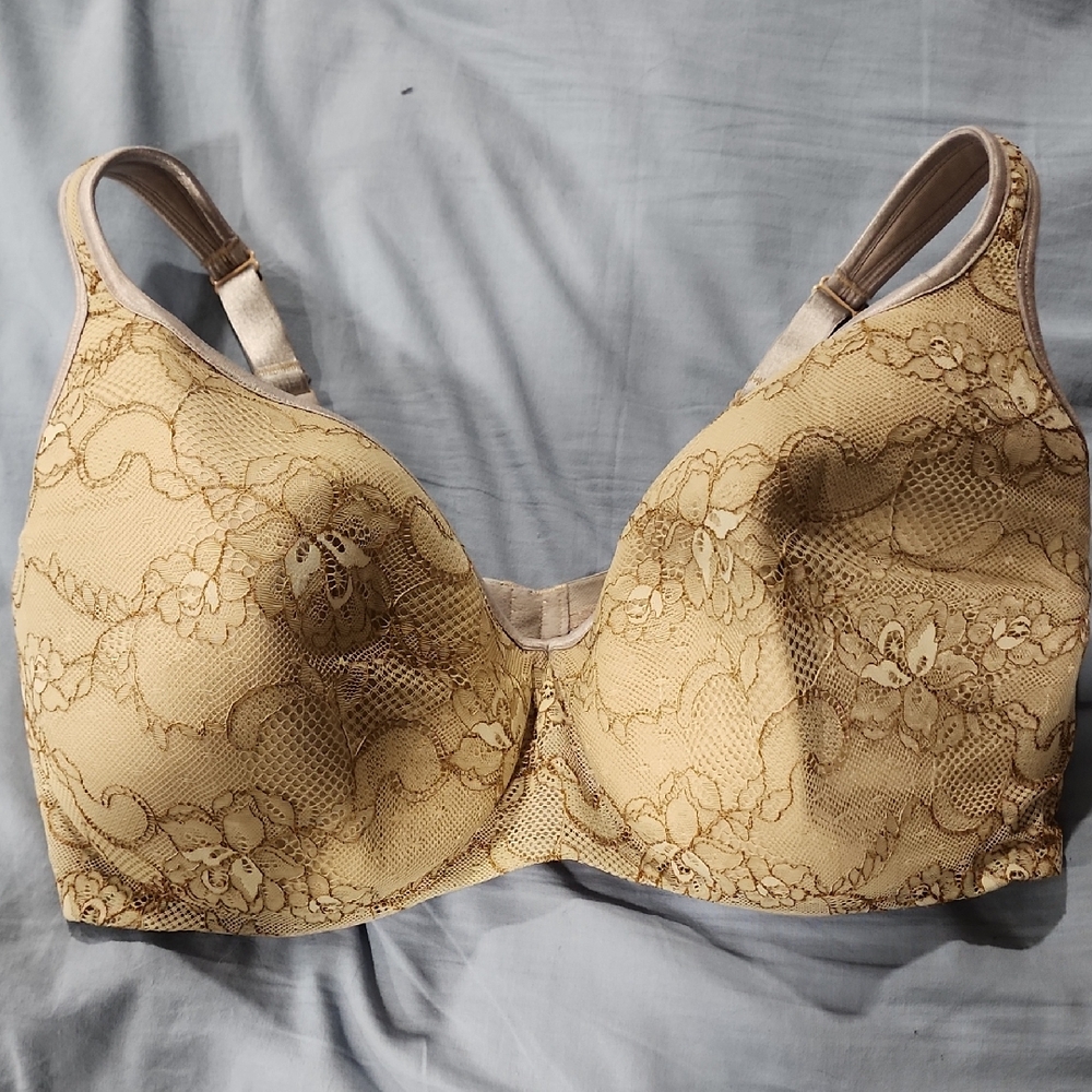 Cacique Cream Lace Full-Coverage Bra 42G